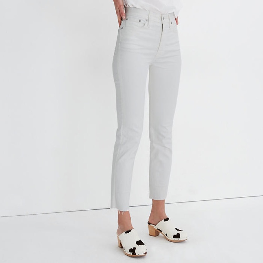 Madewell the perfect vintage jeans tile white raw